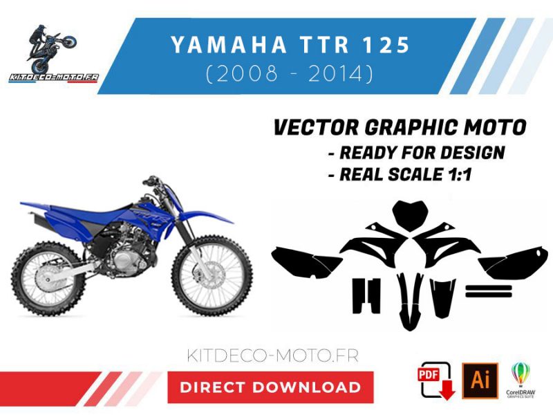 template yamaha ttr 125 (2008 2014) vector