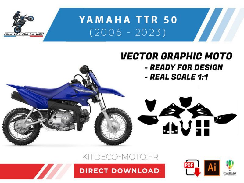 template yamaha ttr 50 (2006 2023) vector