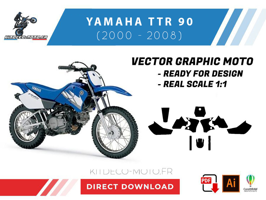 template yamaha ttr 90 (2000 2008) vector