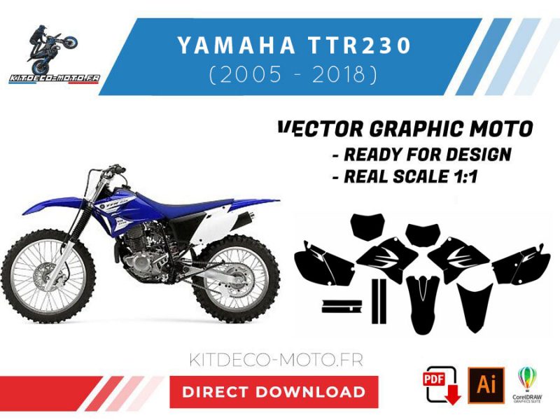 template yamaha ttr230 (2005 2018) vector