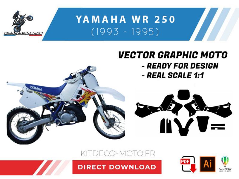 template yamaha wr 250 (1993 1995) vector