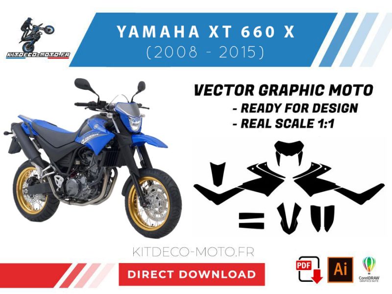 template yamaha xt 660 x (2008 2015) vector