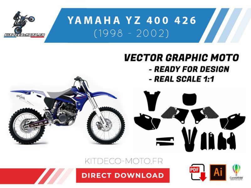 template yamaha yz 400 426 (1998 2002) vector