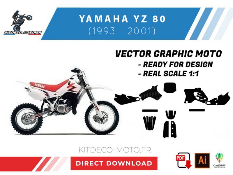 template yamaha yz 80 (1993 2001) vector