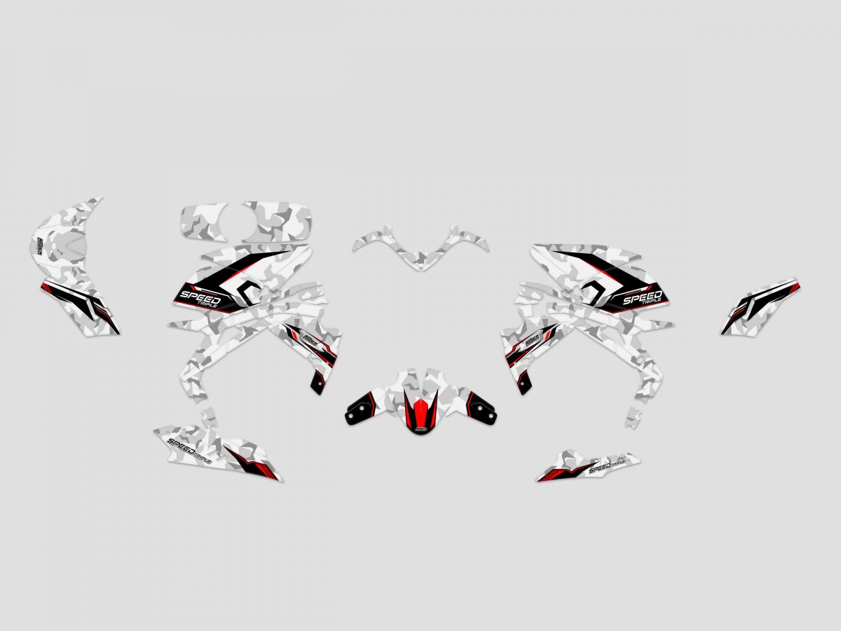 kit deco speed triple camouflage rouge maquette