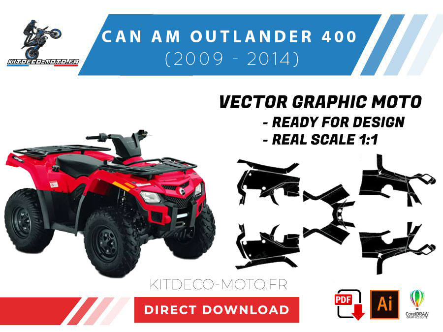 template can am outlander 400 (2009 2014) vector