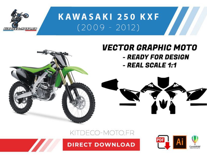template kawasaki 250 kxf (2009 2012) vector