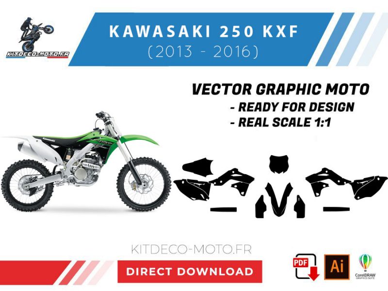 template kawasaki 250 kxf (2013 2016) vector
