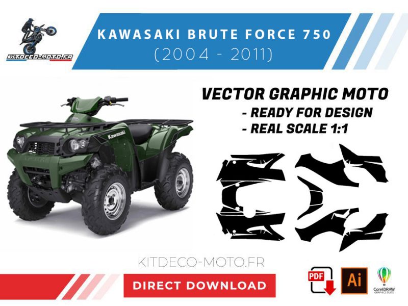 template kawasaki brute force 750 (2004 2011) vector