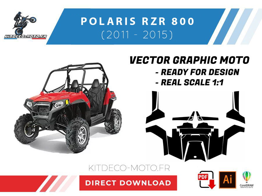 template polaris rzr 800 (2011 2015) vector