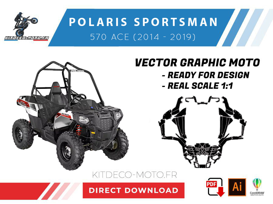 template polaris sportsman 570 ace (2014 2019) vector