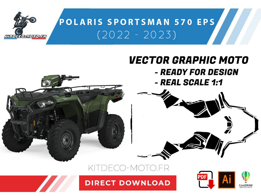 template polaris sportsman 570 eps (2022 2023) vector