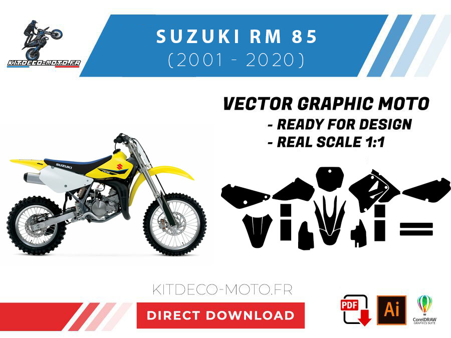 template suzuki rm 85 (2001 2020) vector