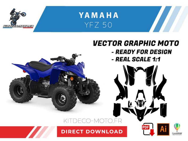 template yamaha yfz 50 vector