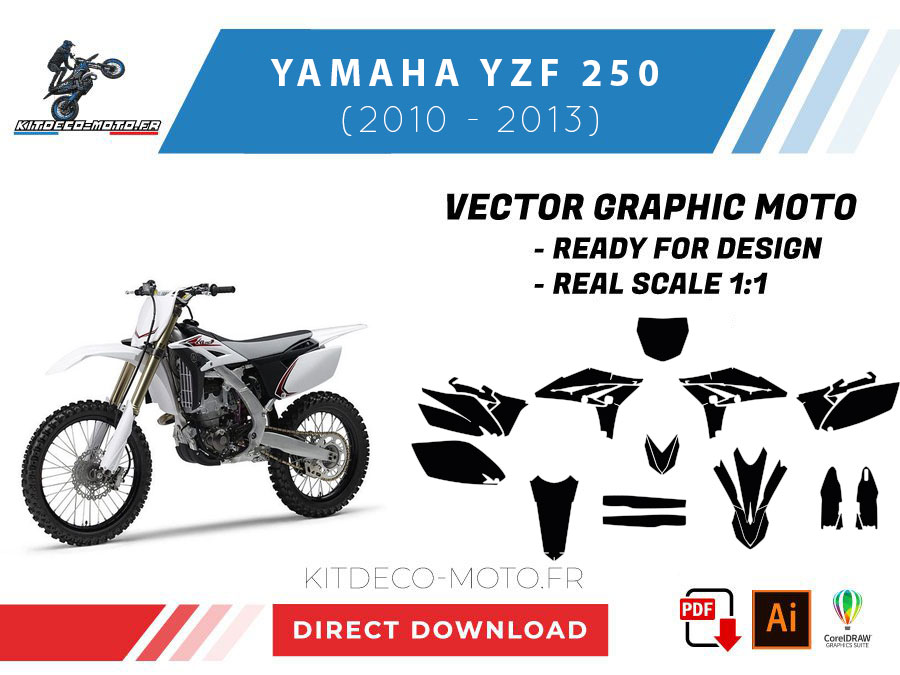 template yamaha yzf 250 (2010 2013) vector
