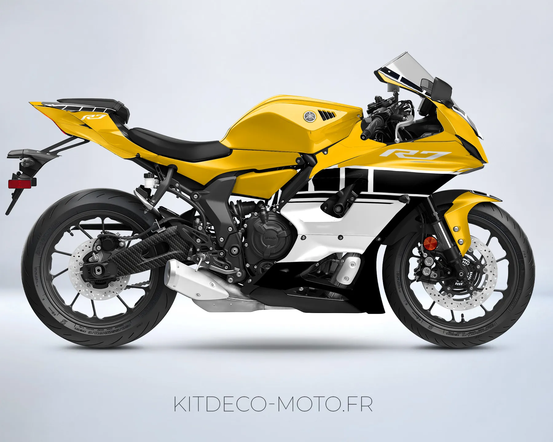 kit deco yamaha r7 anniversaire jaune