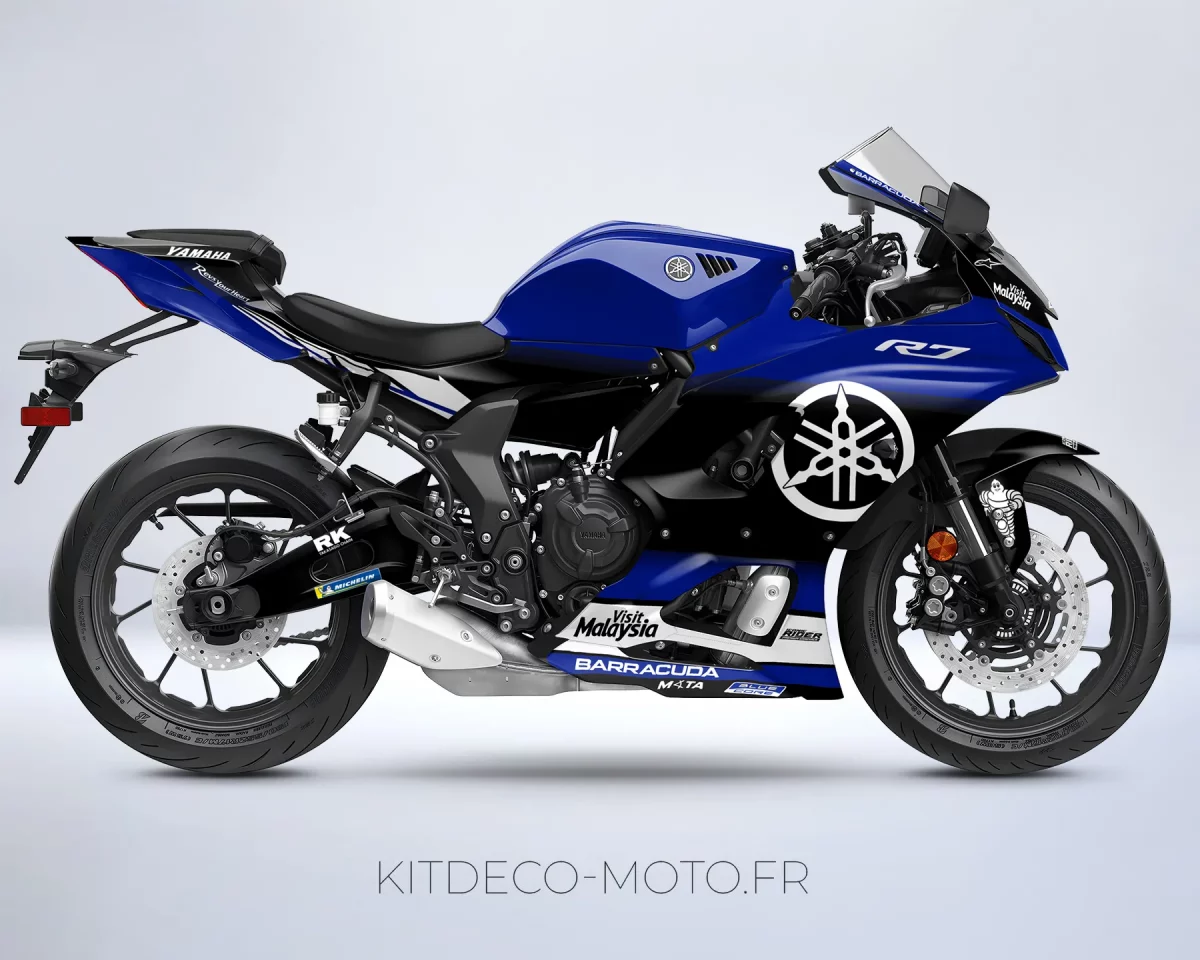 kit deco yamaha r7 factory bleu