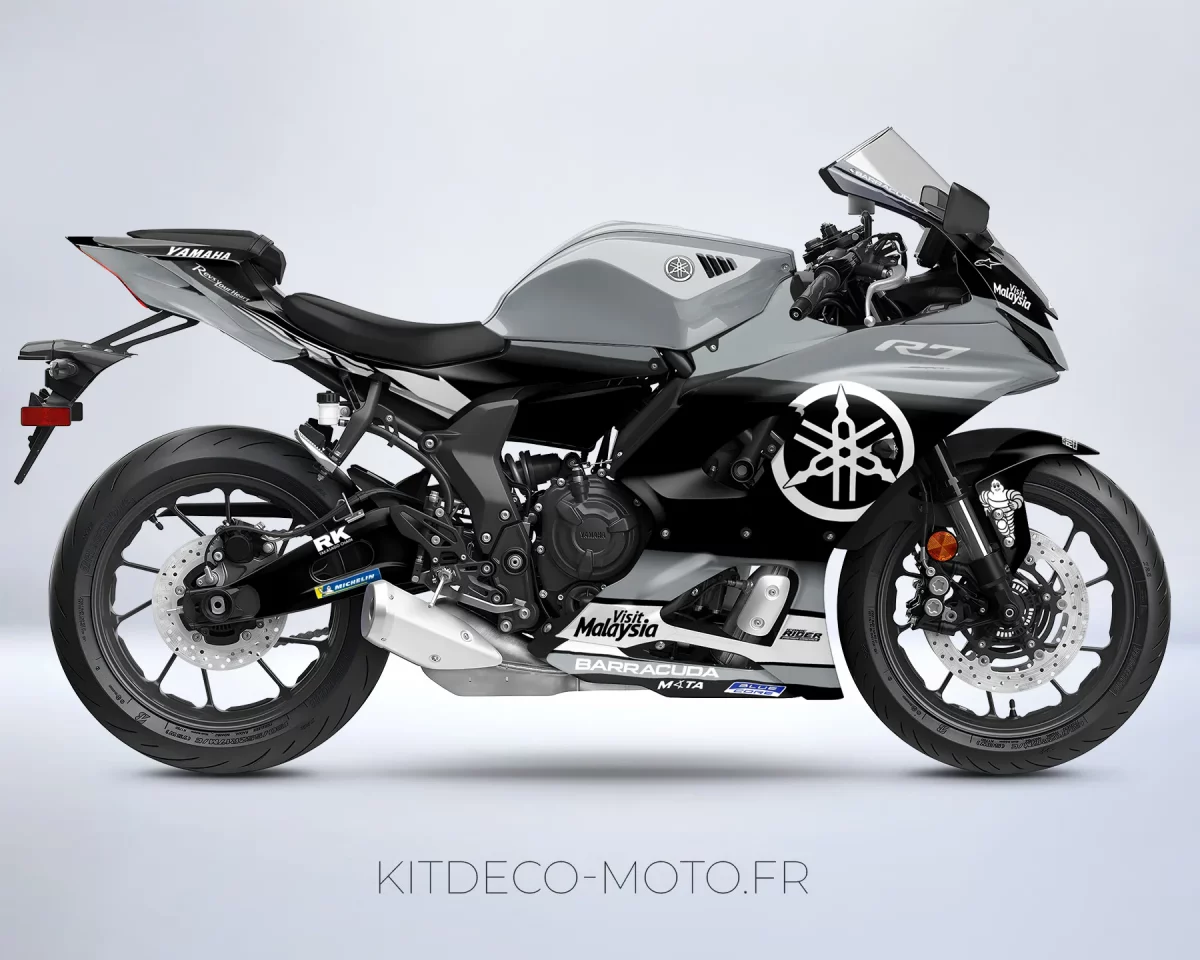 kit deco yamaha r7 factory gris
