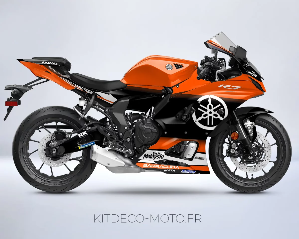 kit deco yamaha r7 factory orange
