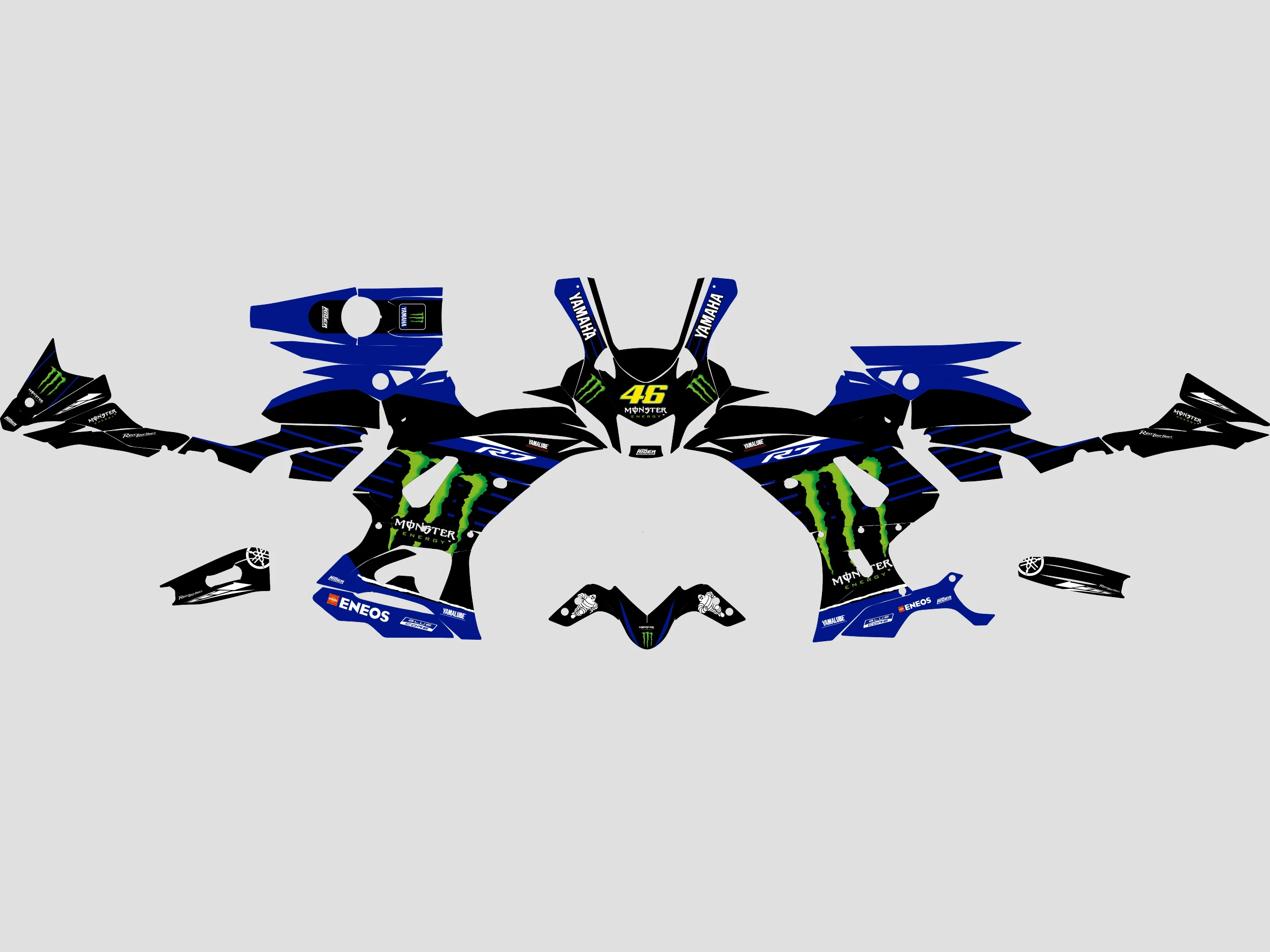 kit deco yamaha r7 monster maquette