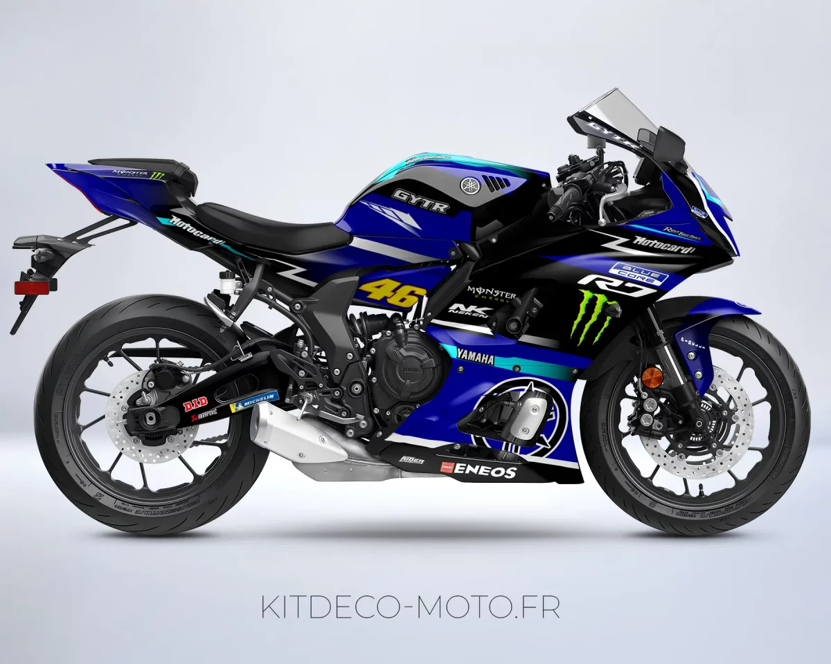 kit deco yamaha r7 racing cyan