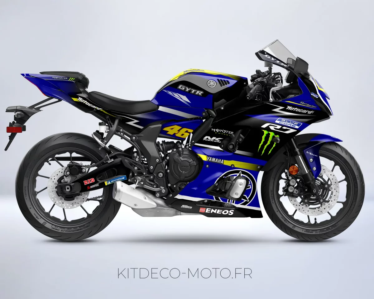 kit deco yamaha r7 racing jaune