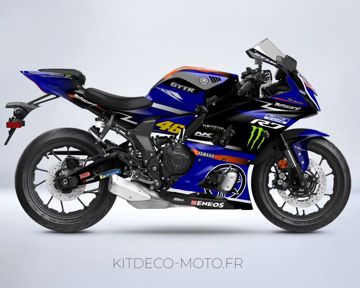 kit deco yamaha r7 racing orange