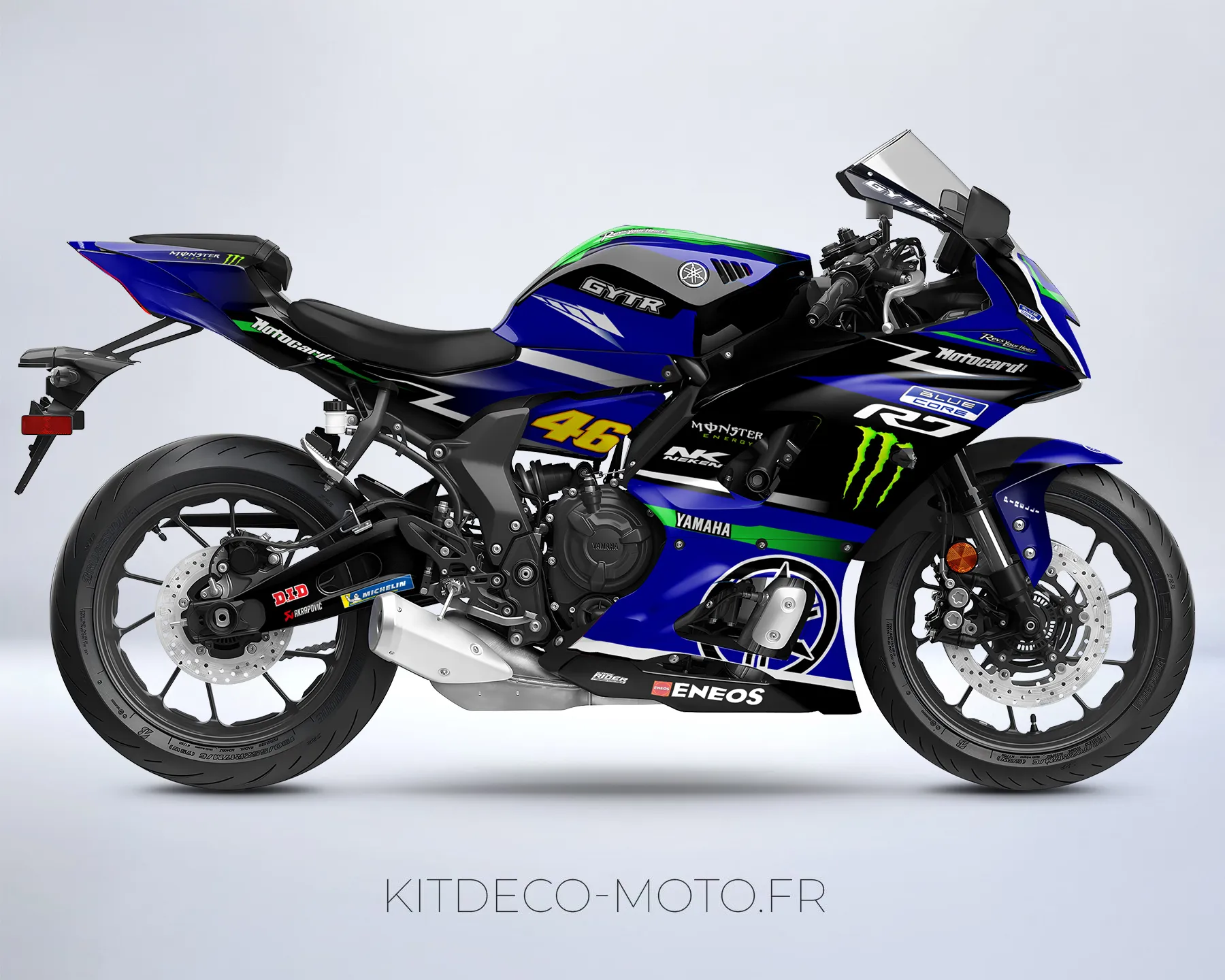 kit deco yamaha r7 racing vert
