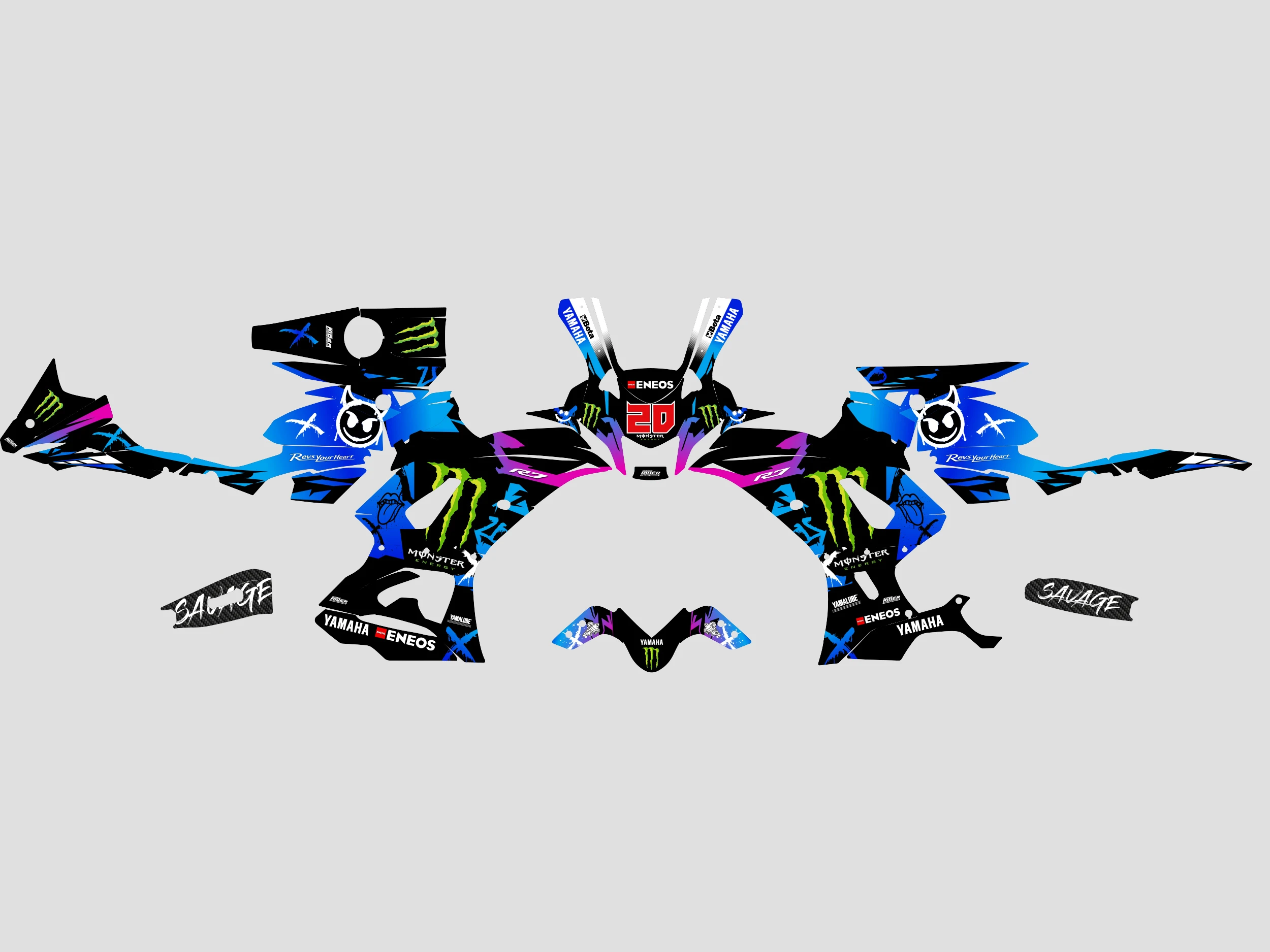 kit deco yamaha r7 replica quartararo 2 maquette