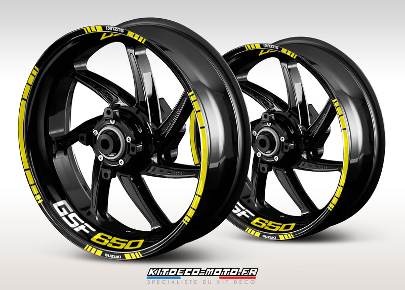 sticker jante moto suzuki gsf 650 jaune