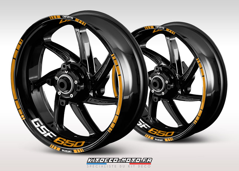 sticker jante moto suzuki gsf 650 orange