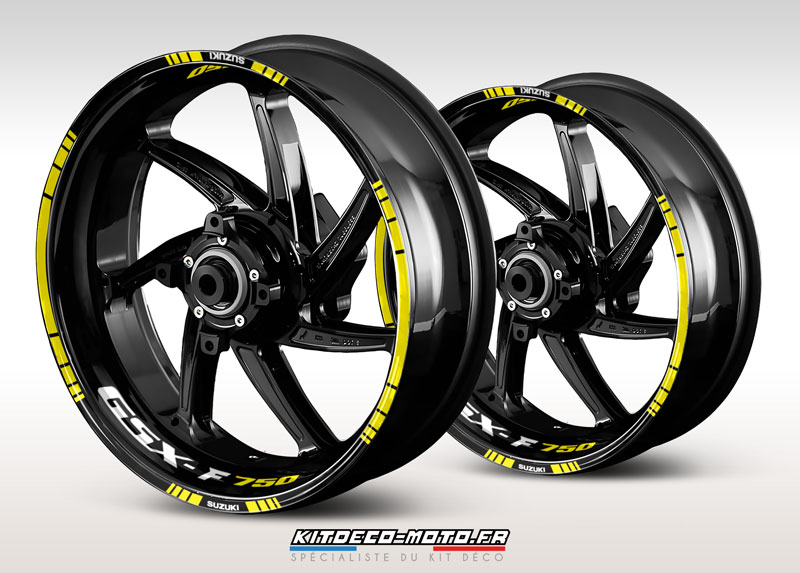 sticker jante moto suzuki gsx f 750 jaune