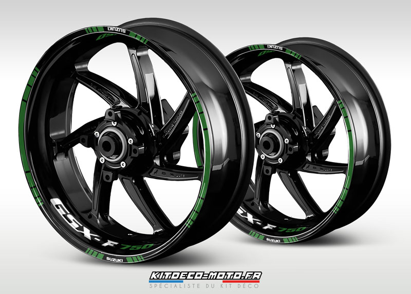 sticker jante moto suzuki gsx f 750 vert fonce
