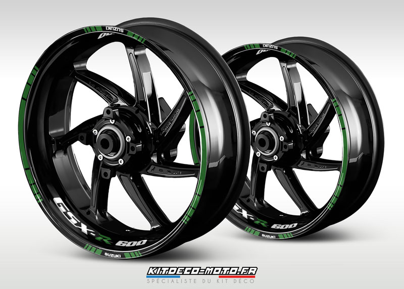 sticker jante moto suzuki gsx r 600 vert fonce