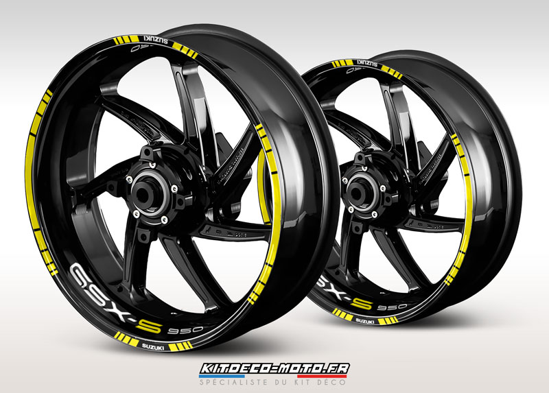 sticker jante moto suzuki gsx s 950 jaune