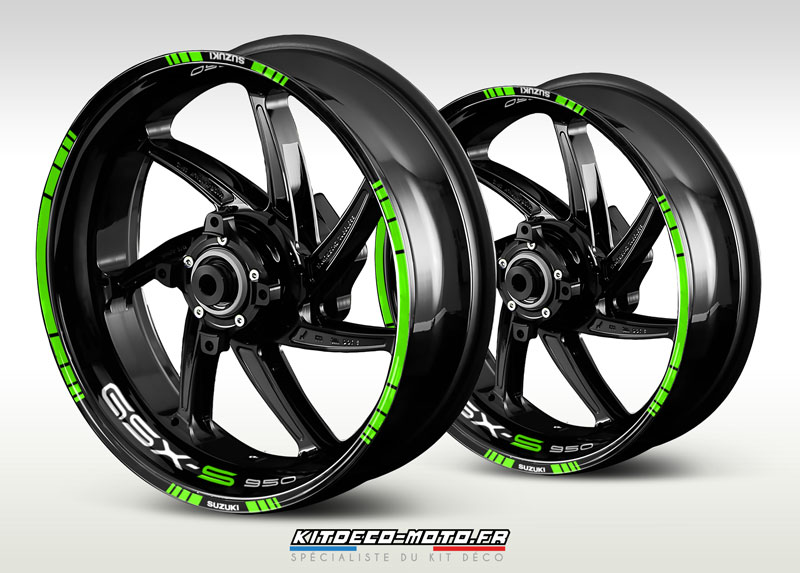 sticker jante moto suzuki gsx s 950 vert clair