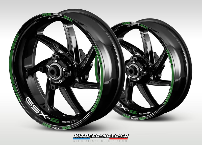 sticker jante moto suzuki gsx s 950 vert fonce