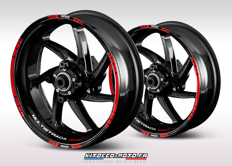 sticker jante moto ducati multistrada 1200 rouge