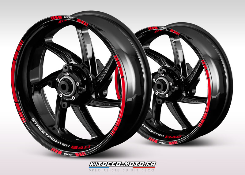 sticker jante moto ducati streetfighter 848 rouge