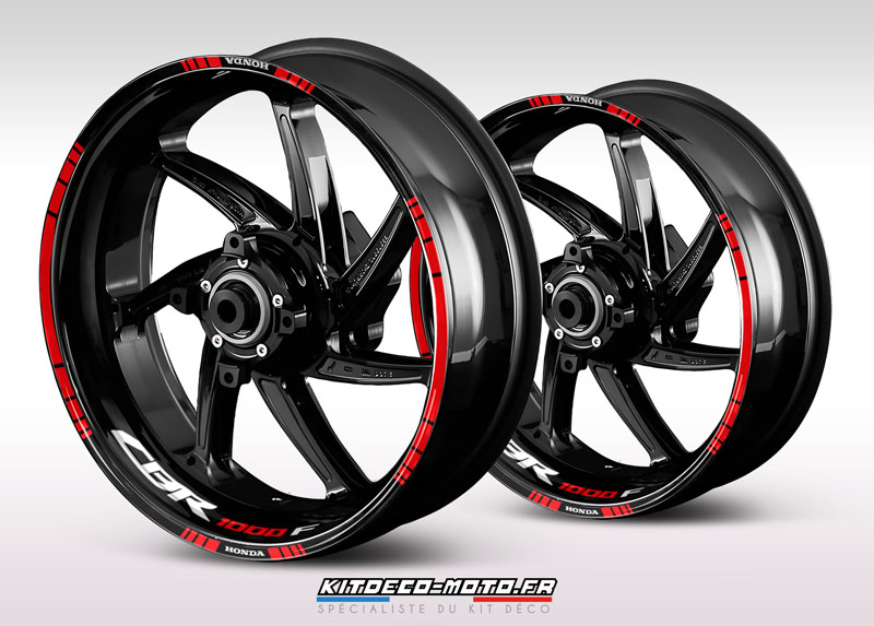 sticker jante moto honda cbr 1000f rouge