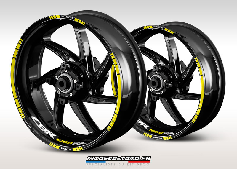sticker jante moto honda cbr 1000rr jaune