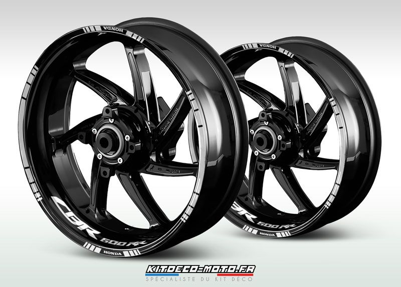 sticker jante moto honda cbr 600rr blanc