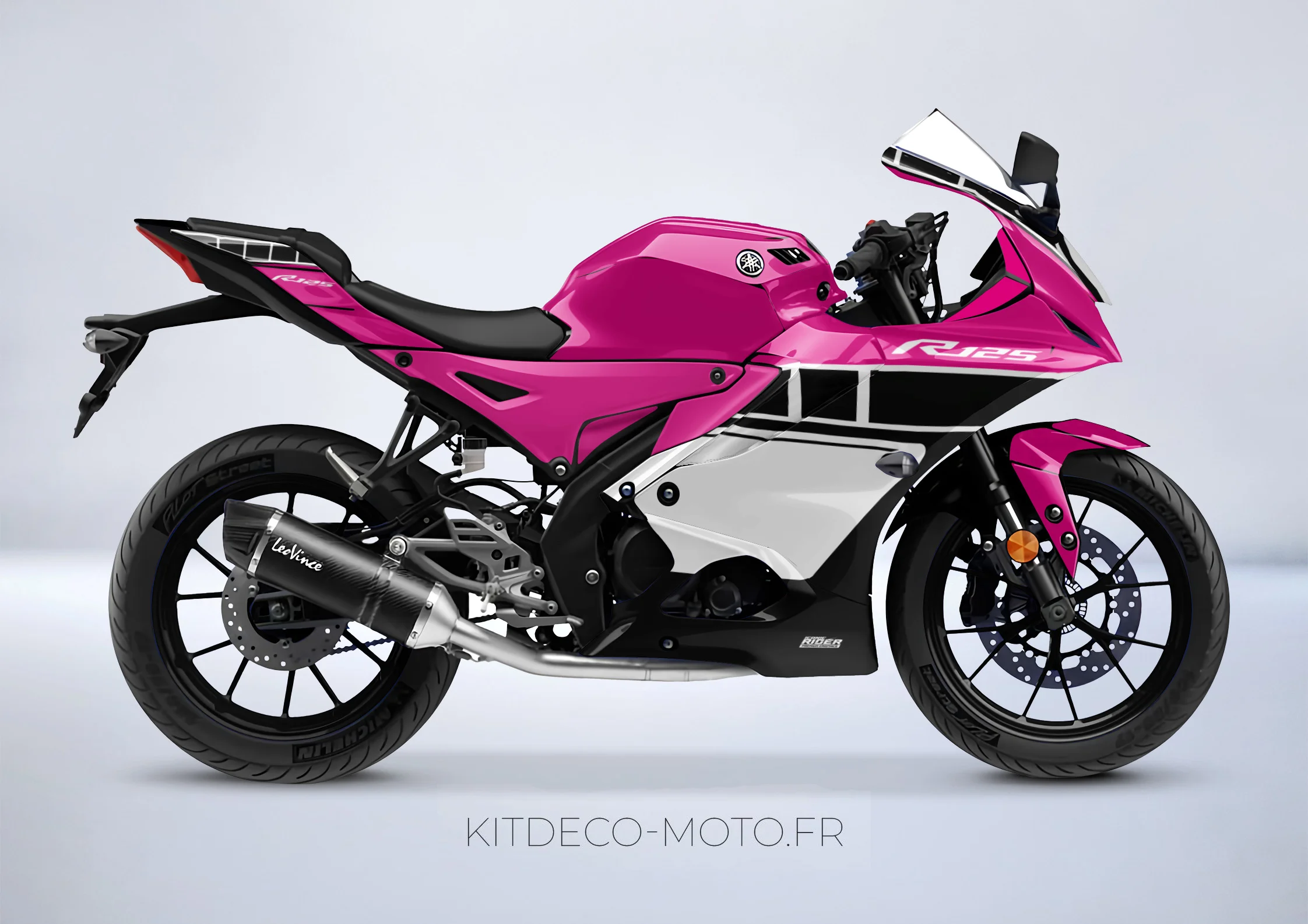 kit deco yamaha yzf r 125 anniversaire rose