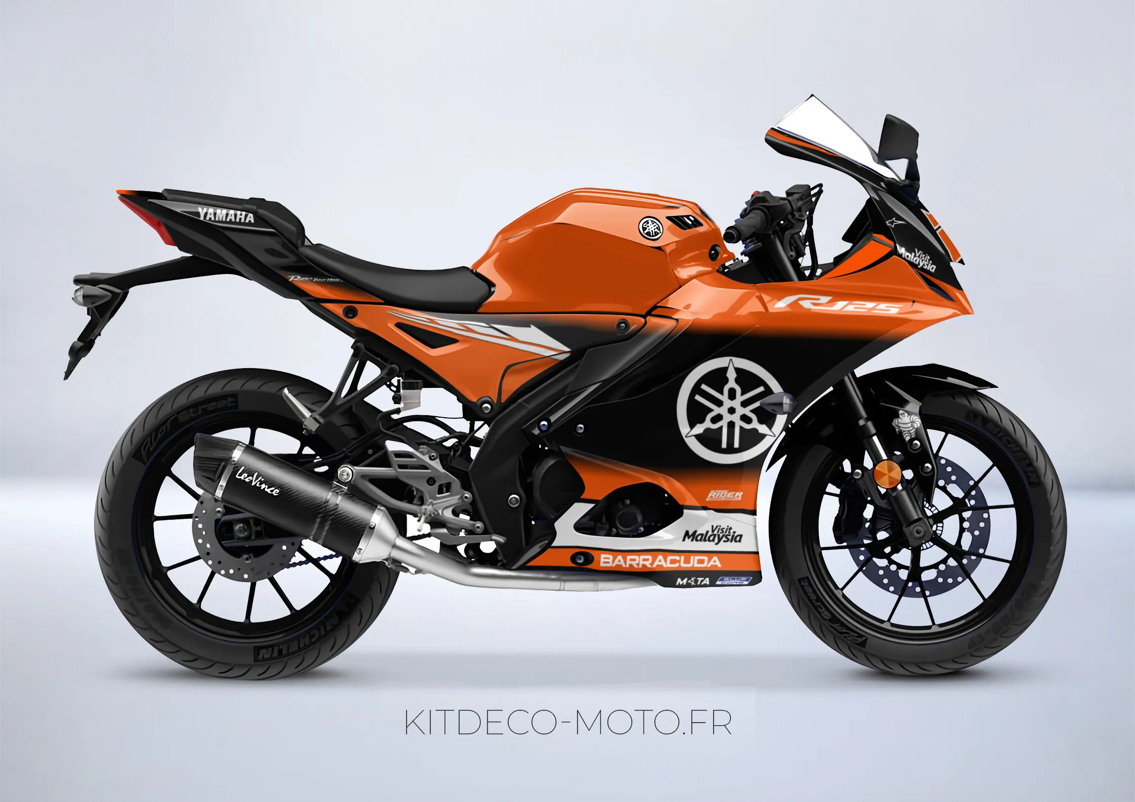 kit deco yamaha yzf r 125 factory orange