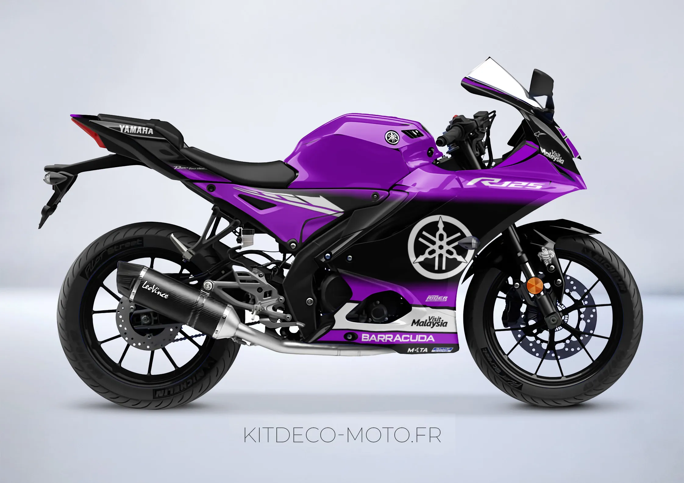 kit deco yamaha yzf r 125 factory violet