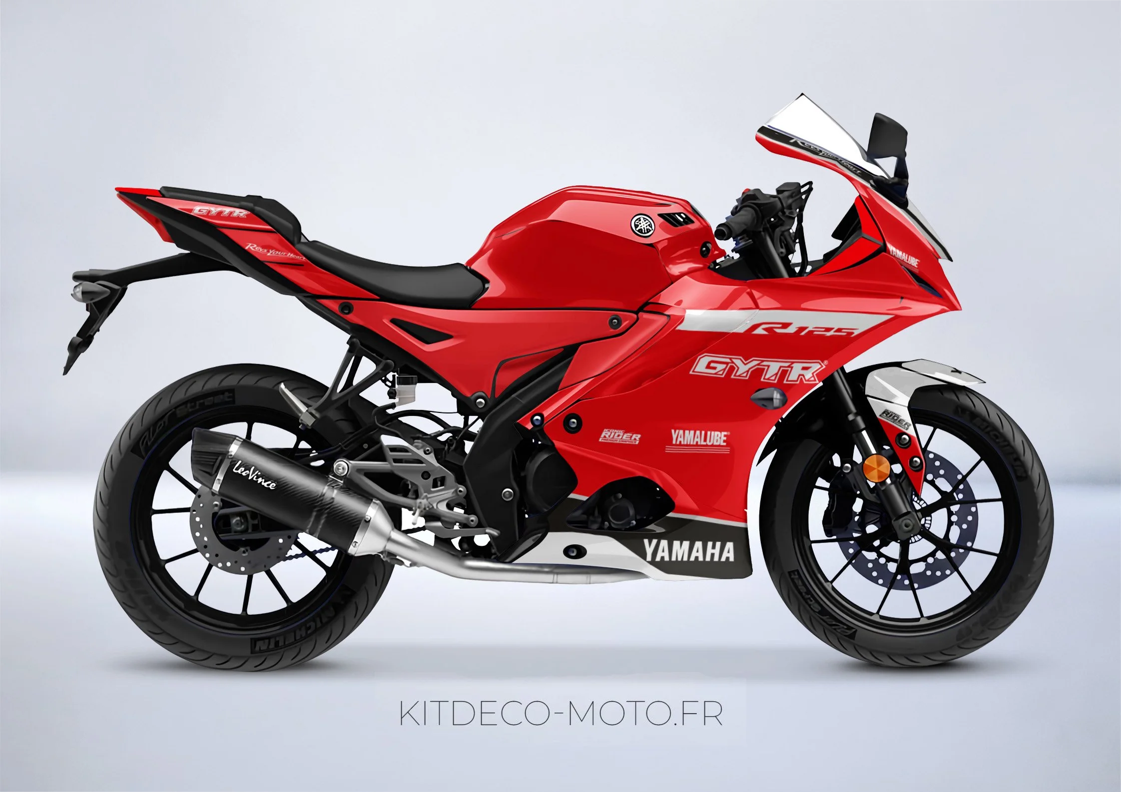 kit deco yamaha yzf r 125 gytr rouge