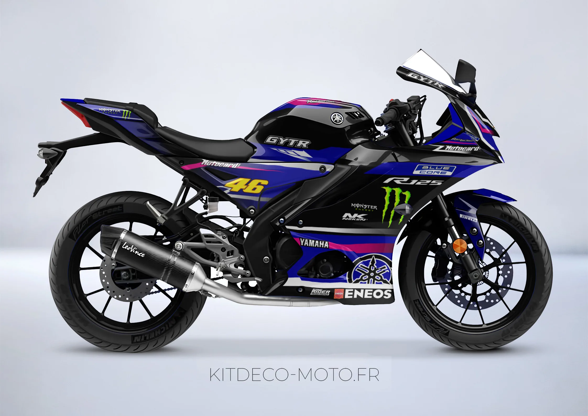 kit deco yamaha yzf r 125 racing rose