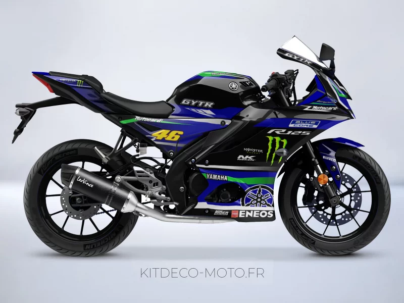 kit deco yamaha yzf r 125 racing vert