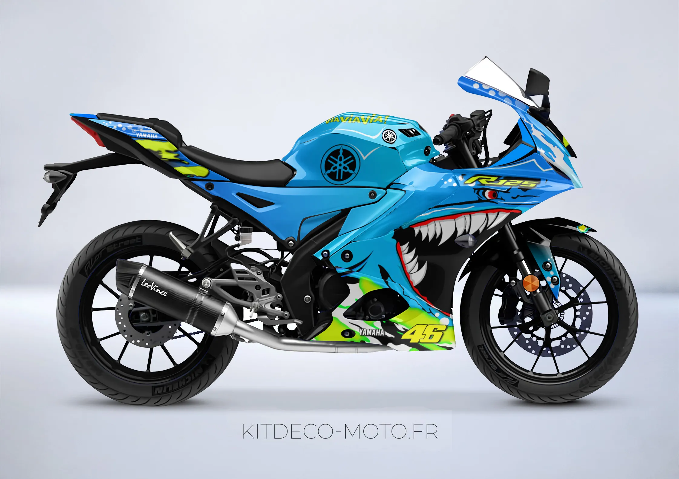 kit deco yamaha yzf r 125 shark