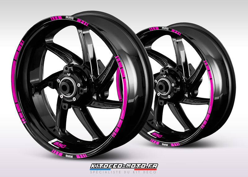 sticker jante moto bmw c650 rose